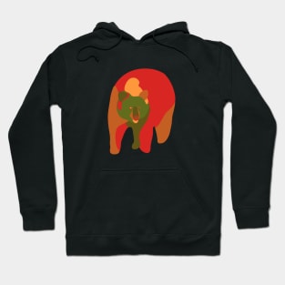 Colourful Black Bear Country Hoodie